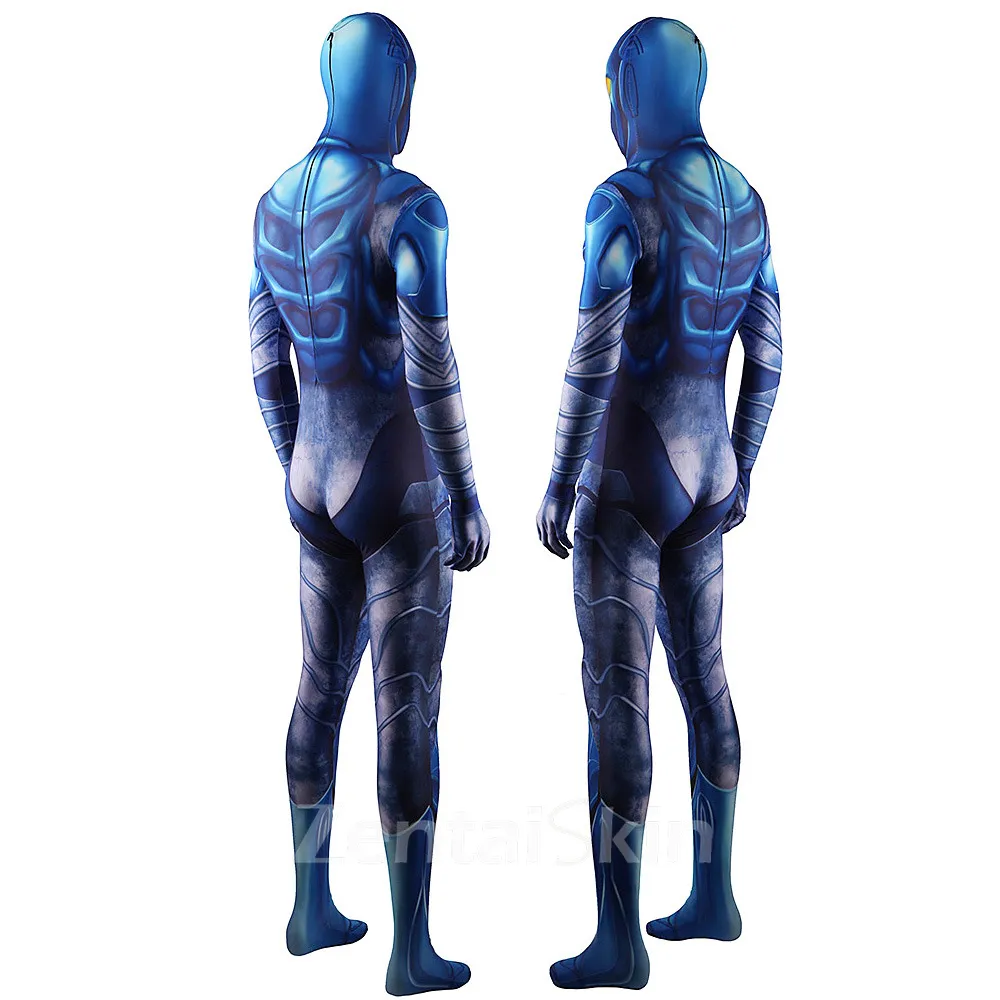 Second Skin Halloween Movie Blue Beetle Blue Beetle Costume Cosplay Zentai Costume