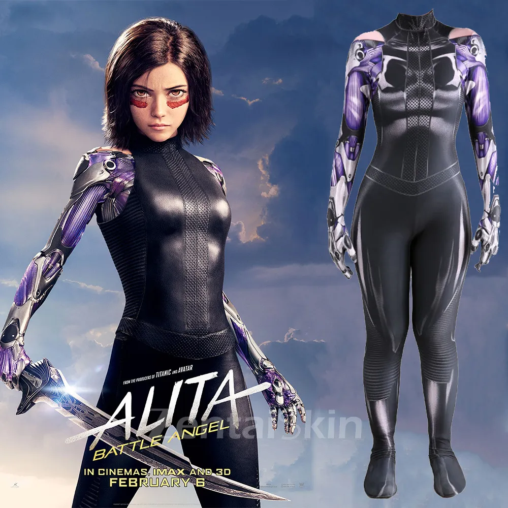 Alita Battle Angel Cosplay Costume Alita Costume Tights Halloween Stage Costumes Cosplay Zentai Skin Suit