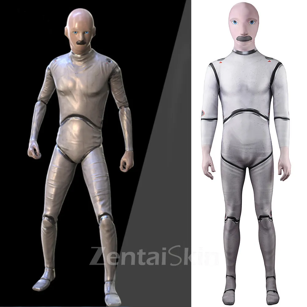 Second Skin Game Atomic Heart Costume Cosplay Zentai Halloween Costume Riverside Robot Cyber Old Chiang Costume