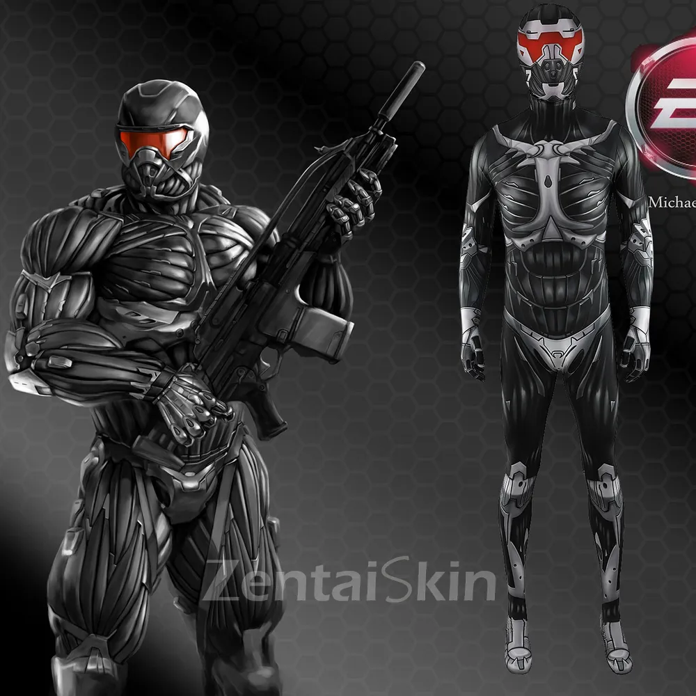 Second Skin Game Crysis 3 Crysis3 Costume Anime Costume Coverout Cosplay Zentai Costume