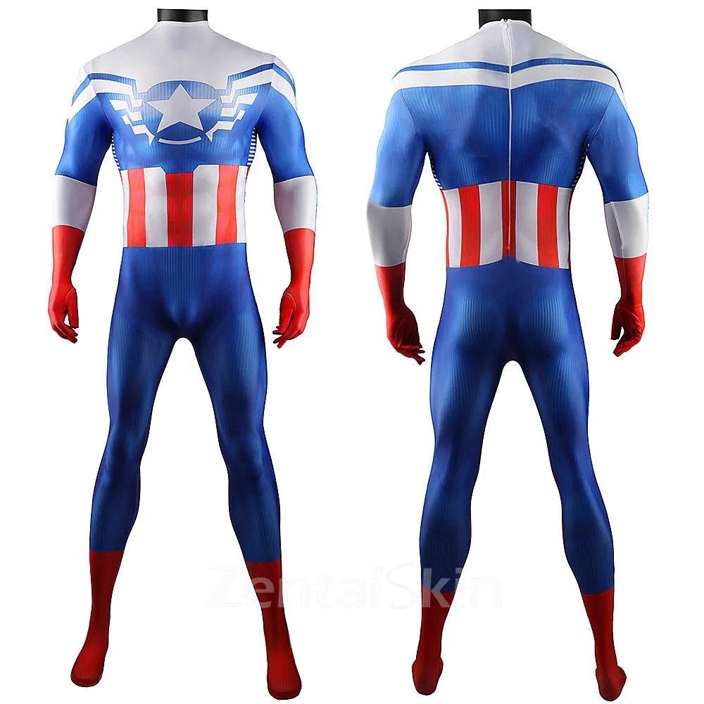 Second Skin Falcon & Winter Soldier Captain America Halloween Cosplay Zentai