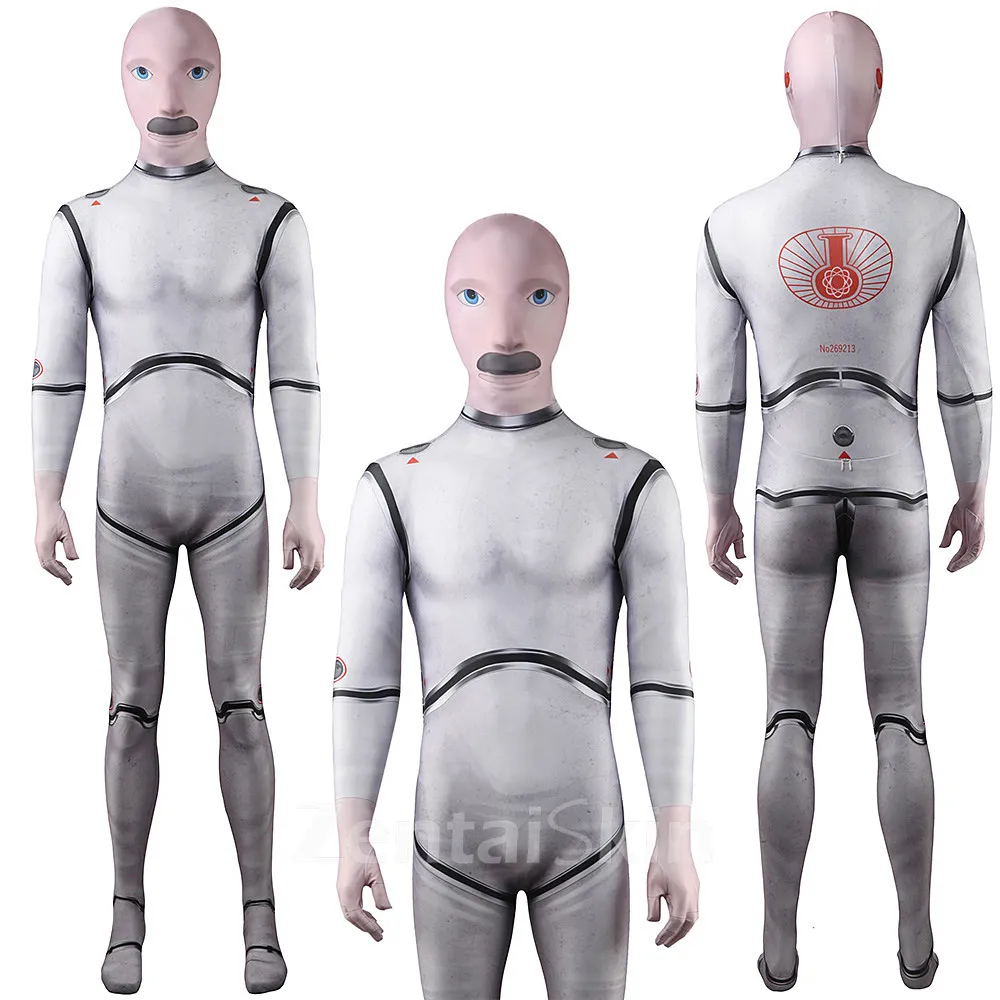 Second Skin Game Atomic Heart Costume Cosplay Zentai Halloween Costume Riverside Robot Cyber Old Chiang Costume