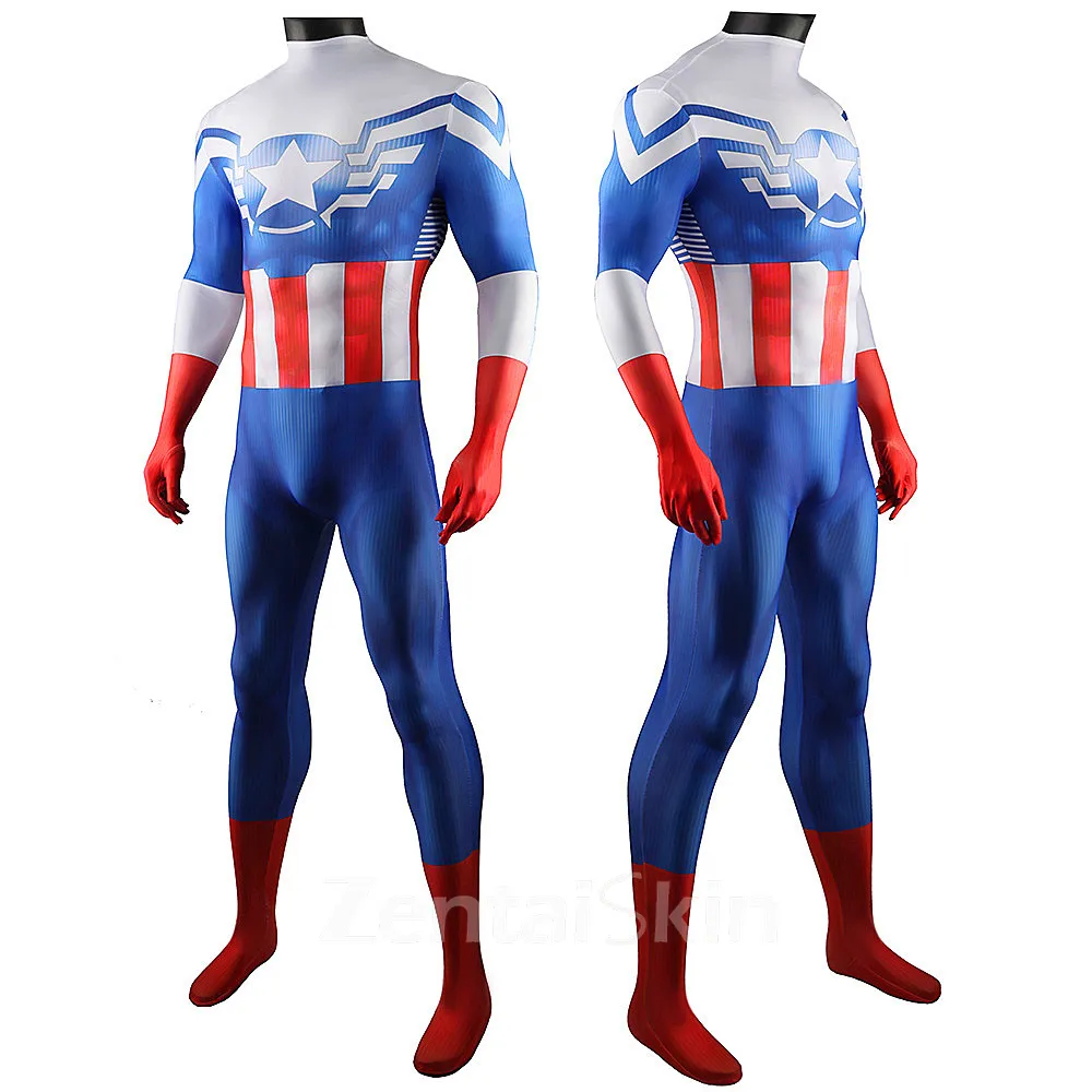 Second Skin Falcon & Winter Soldier Captain America Halloween Cosplay Zentai