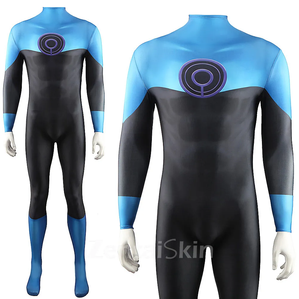 Second Skin DC John Stewart Blue Lantern John Stewart Halloween Cosplay Zentai Costume