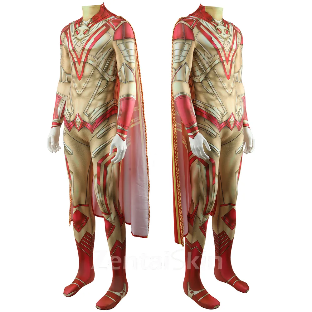 Second Skin Guardians of the Galaxy 3 Warlock Adam Warlock Costume Cosplay Zentai Halloween Costume Show Costumes