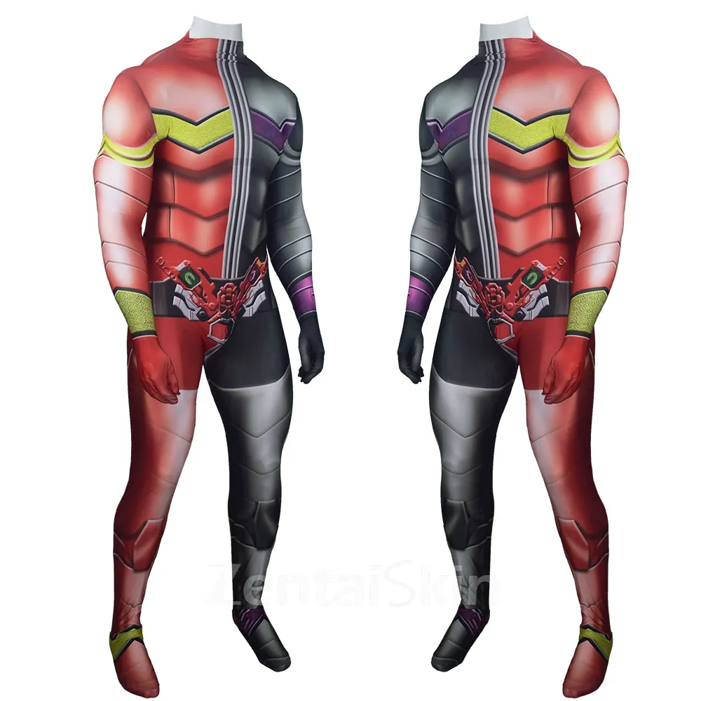 Kamen Rider Gotchard\'s Blazing Metal Cos Anime Cosplay Zentai Skin Suit Halloween Cosplay Costume Comic Con Costume Costume