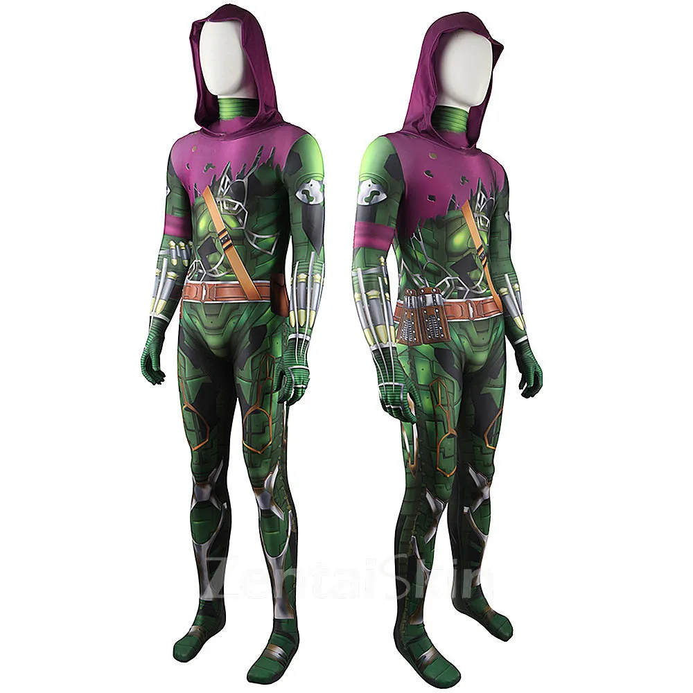 Second Skin Heroes of No Return Green Goblin Cosplay Zentai Costume No Way Home Upgrade Suit Tights Onesuit Stage Costumes