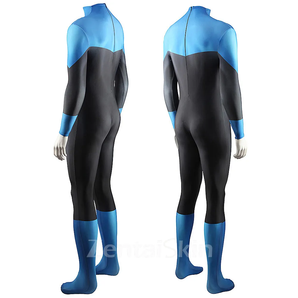 Second Skin DC John Stewart Blue Lantern John Stewart Halloween Cosplay Zentai Costume