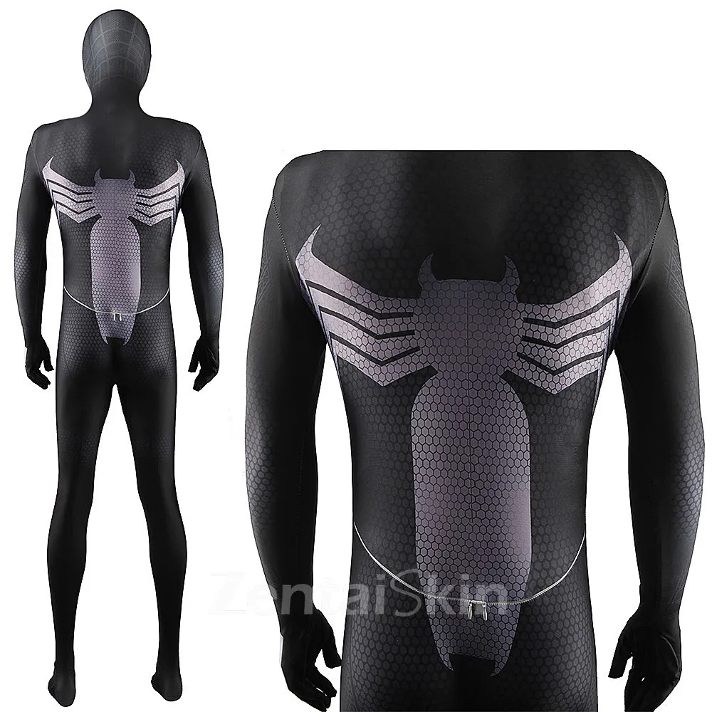 Second Skin Black Venom Cosplay Zentai Costume Venom Halloween Cosplay Zentai Costume