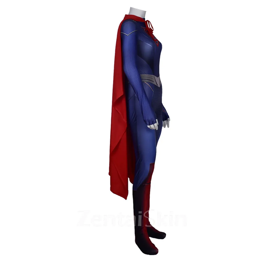 Second Skin DC Comics Supergirl Cosplay Zentai Costume Bodysuit Cosplay Zentai Costume