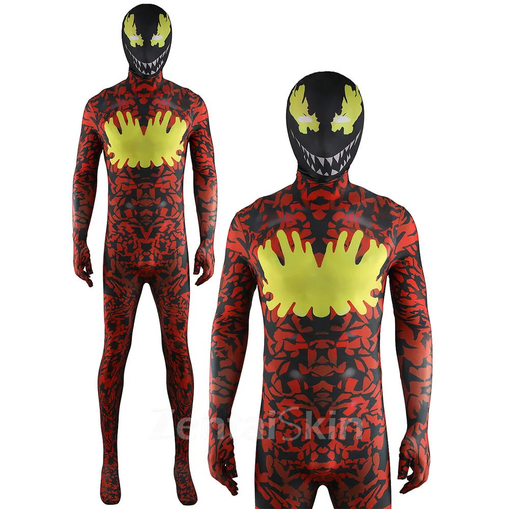 Second Skin Carnage Slaughter Suit Tights Cosplay Zentai Halloween Costume