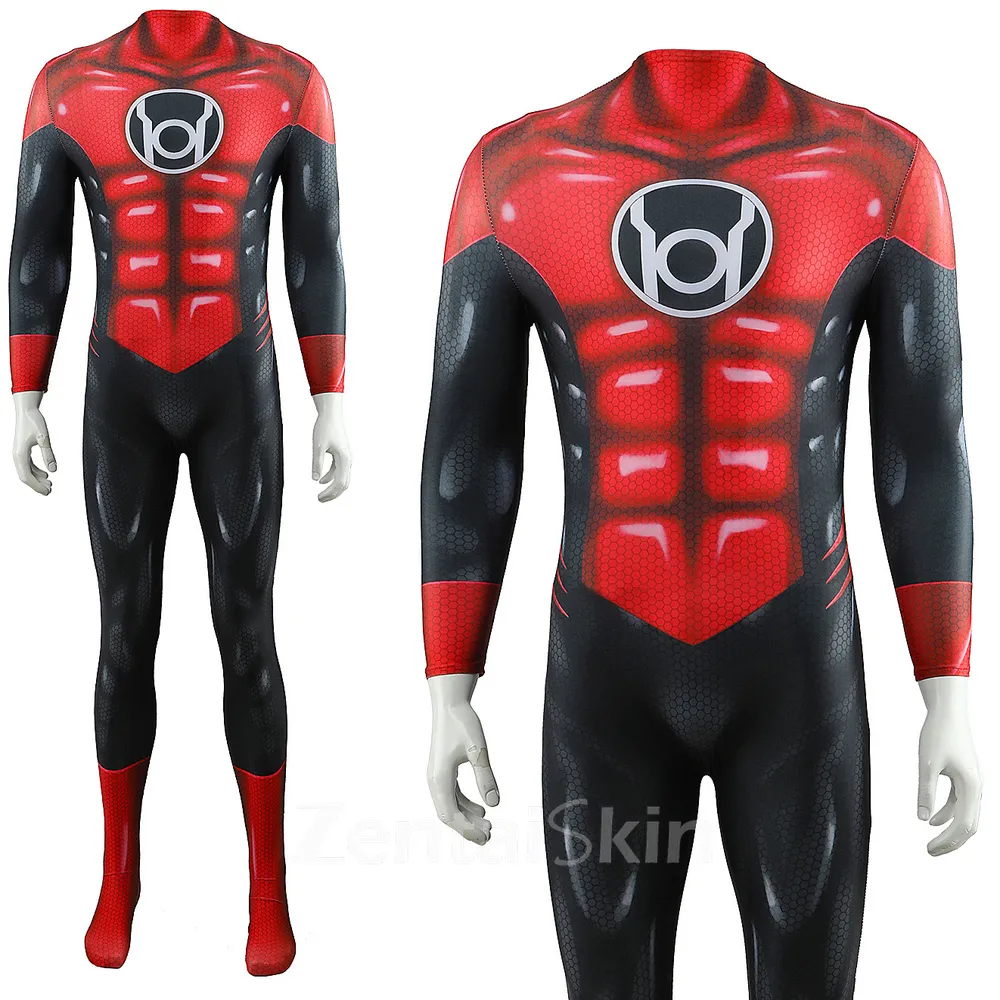 Second Skin Red Lantern Corps Costume Cosplay Zentai Costume