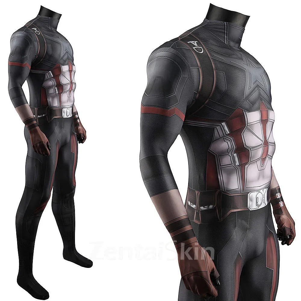Second Skin Infinity War Costume Cos Captain America Cosplay Zentai Costume