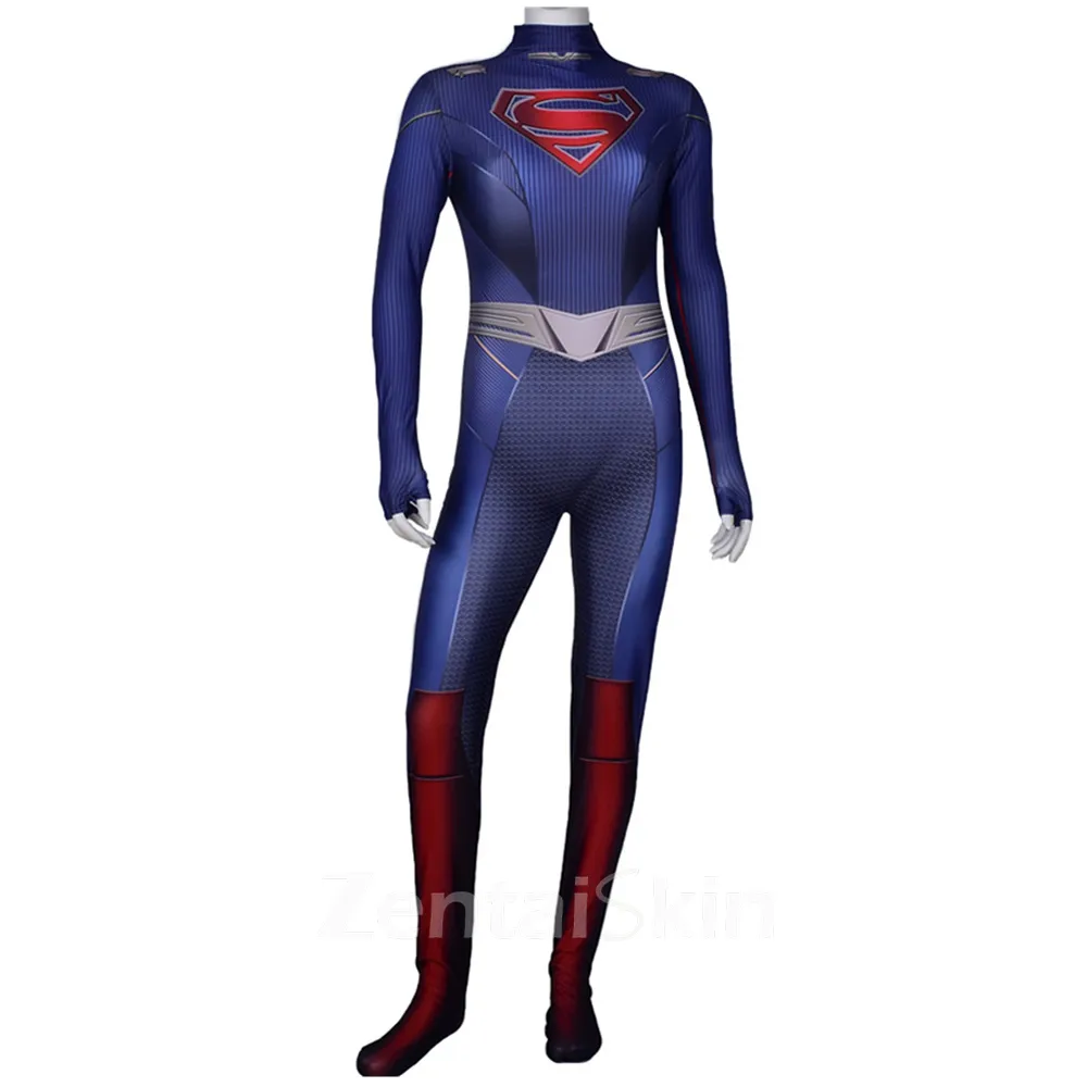 Second Skin DC Comics Supergirl Cosplay Zentai Costume Bodysuit Cosplay Zentai Costume