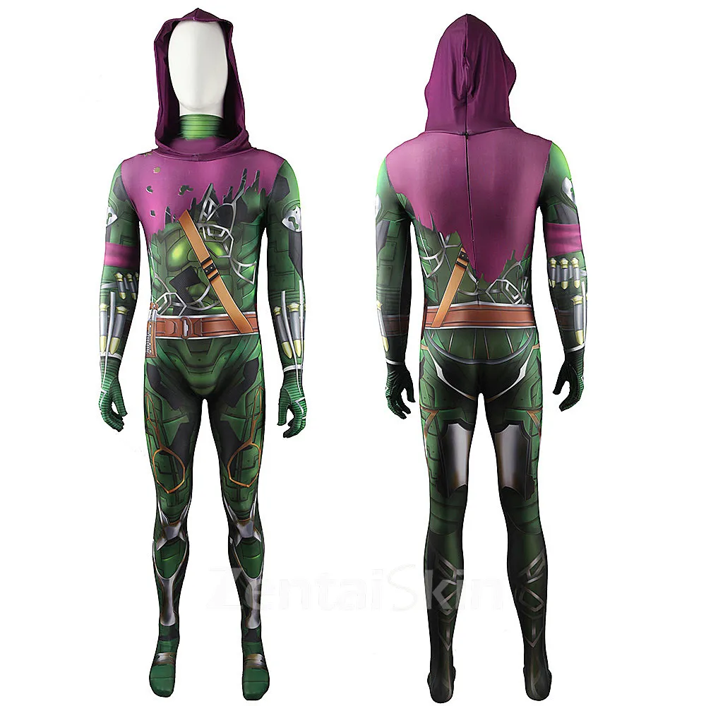 Second Skin Heroes of No Return Green Goblin Cosplay Zentai Costume No Way Home Upgrade Suit Tights Onesuit Stage Costumes