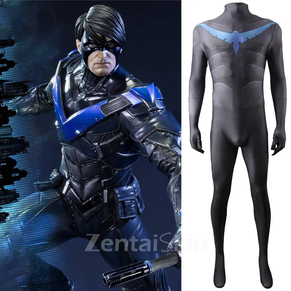 Zentai Second Skin Costume DC Nightwing Blue Costumes
