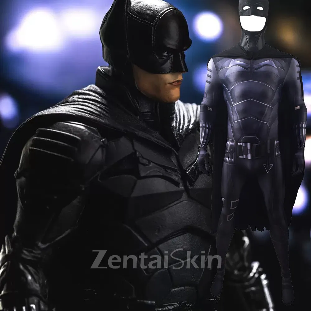 Second Skin DC Movies New Robert Pattinson\'s Version of Bruce Wayne Cos Tights Cosplay Zentai