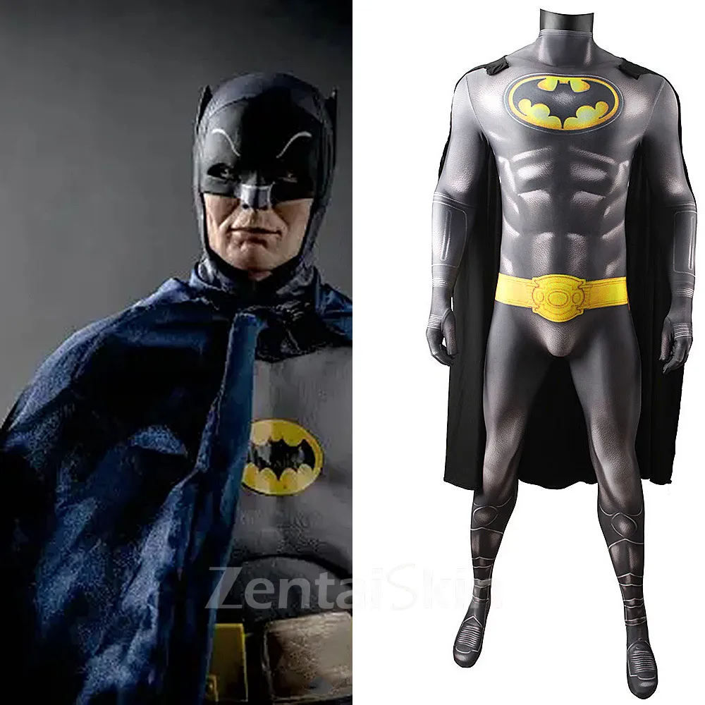 Zentai Second Skin Costume Michael Keton Version Batman Gray Version