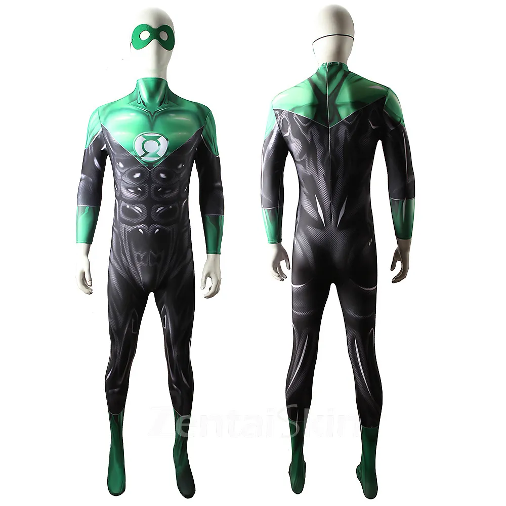 Second Skin DC Hero Green Lantern Cosplay Zentai Costume Cosplay Zentai Costume Green Lantern