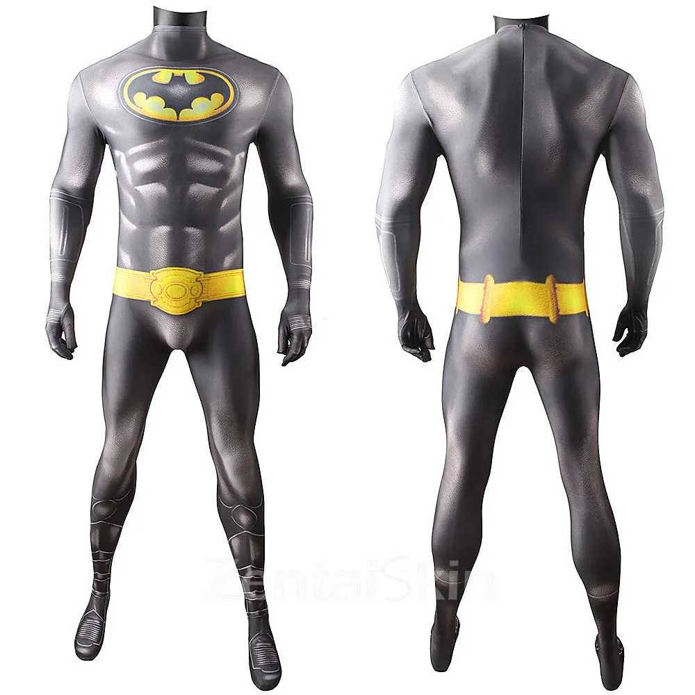 Zentai Second Skin Costume Michael Keton Version Batman Gray Version