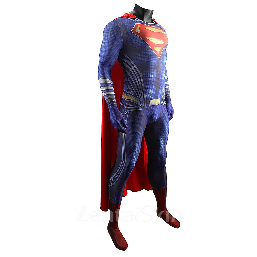 Second Skin Man of Steel Superman Costume Cosplay Zentai Halloween Costume