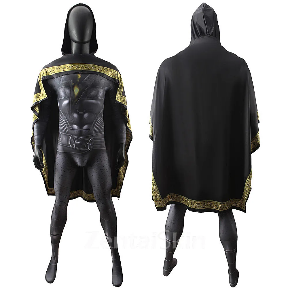 Second Skin Movie Black Adam Cosplay Zentai Film and Television Costume Clothing One-piece Tights