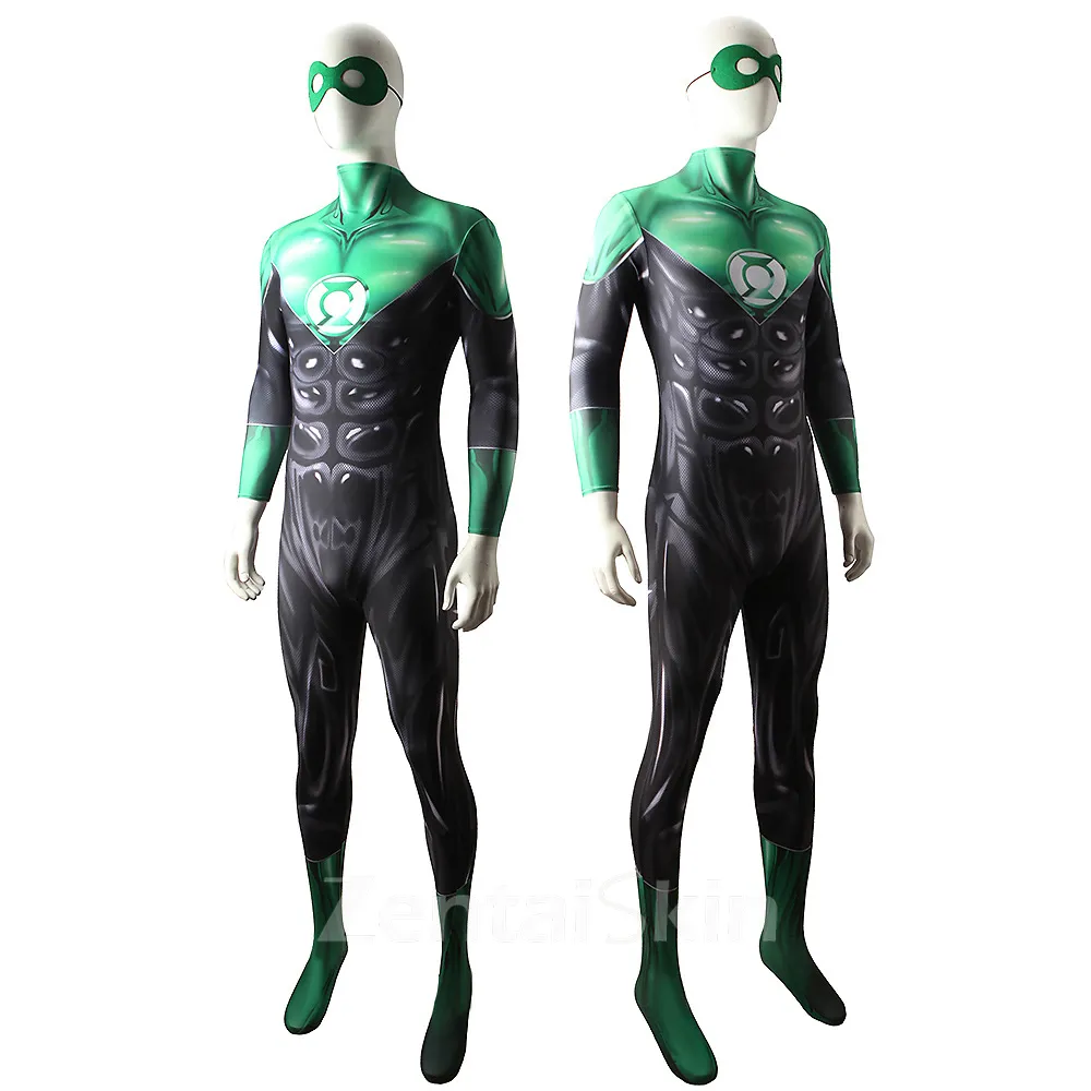 Second Skin DC Hero Green Lantern Cosplay Zentai Costume Cosplay Zentai Costume Green Lantern