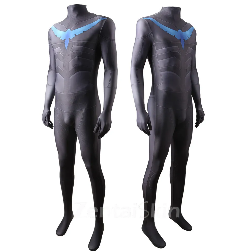 Zentai Second Skin Costume DC Nightwing Blue Costumes