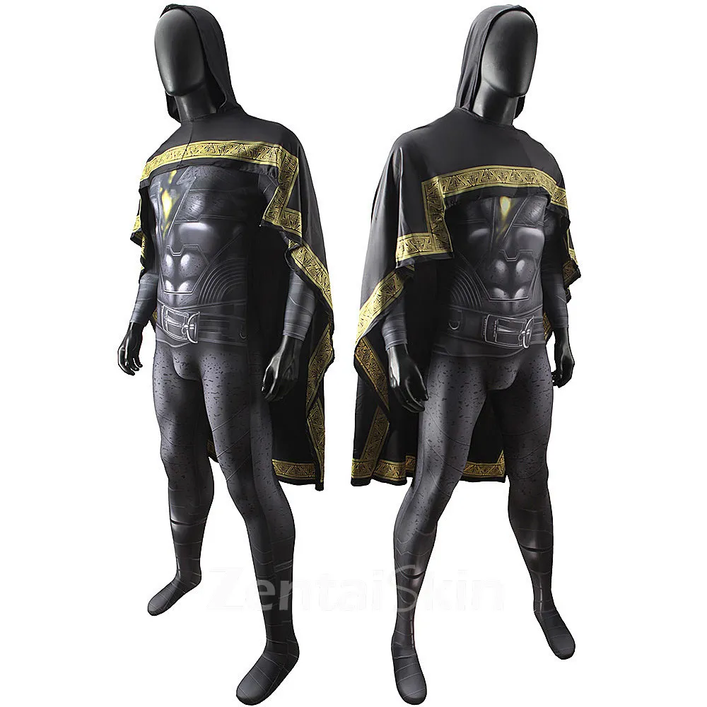Second Skin Movie Black Adam Cosplay Zentai Film and Television Costume Clothing One-piece Tights