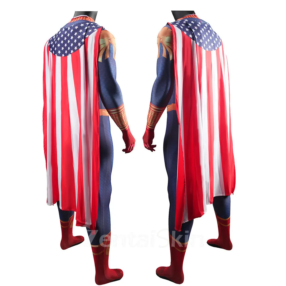 Second Skin Homelander Black Robe Picket Motherland Cosplay Zentai Costume