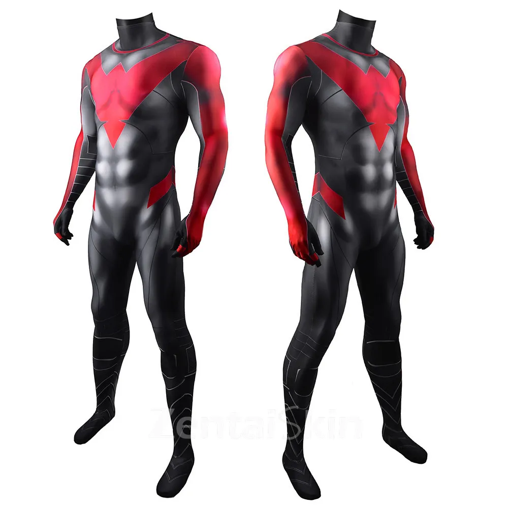 Zentai Second Skin DC Gotham Knights Nightwing Red Nightwing One-piece Tights Costumes