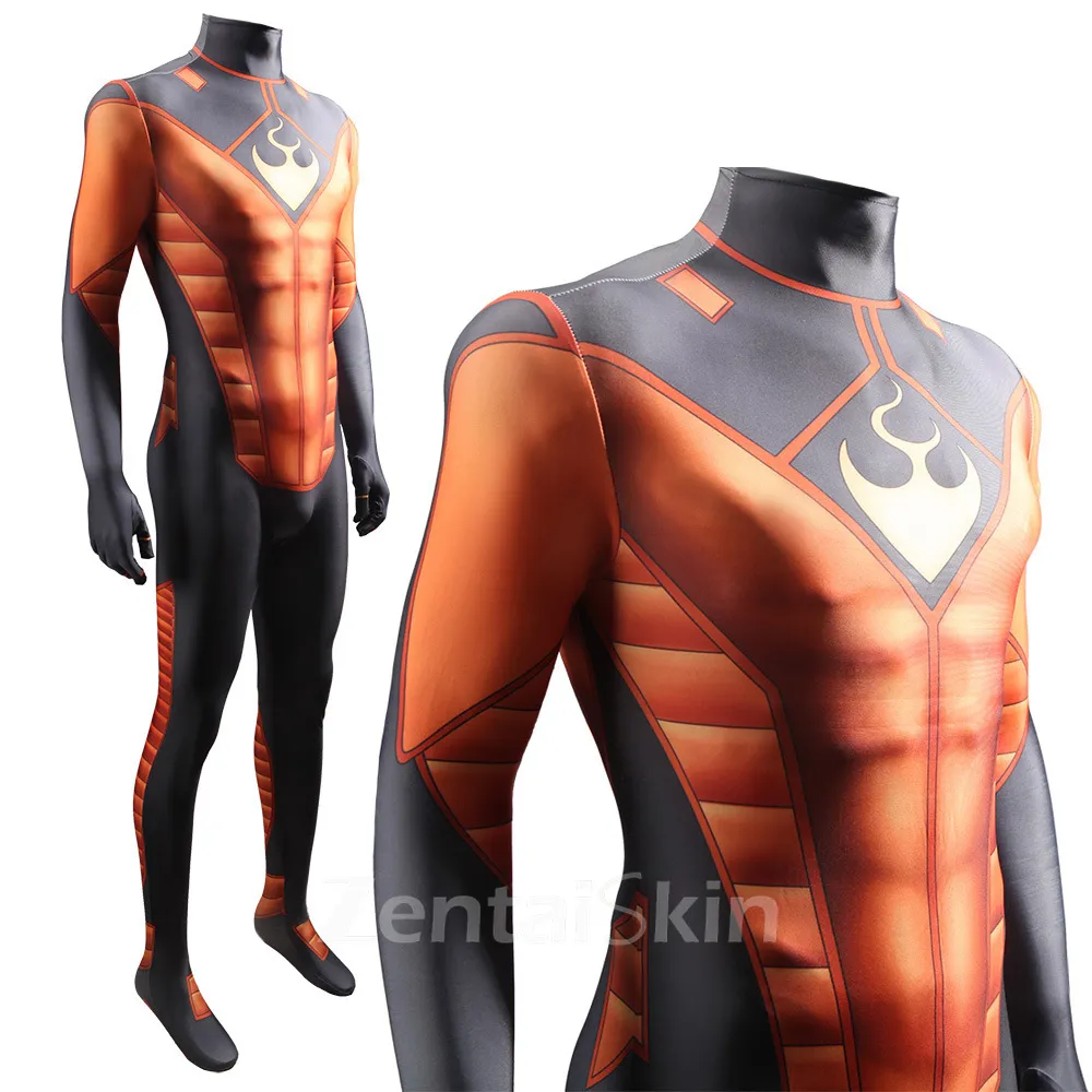 Second Skin Hero Thunderfire Human Torch Zentai Bodysuit