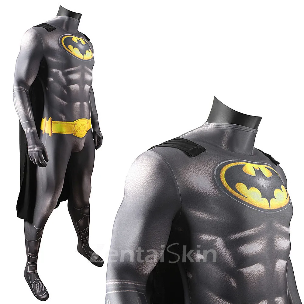 Zentai Second Skin Costume Michael Keton Version Batman Gray Version