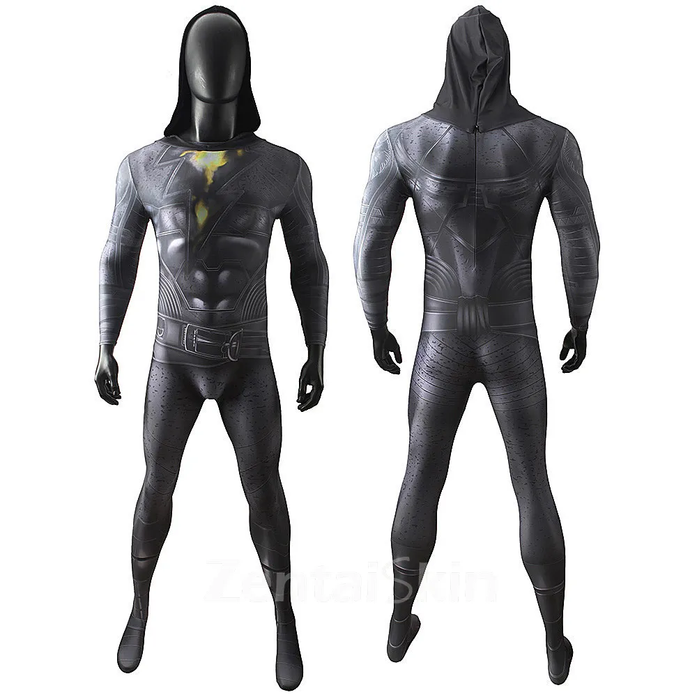 Second Skin Movie Black Adam Cosplay Zentai Film and Television Costume Clothing One-piece Tights