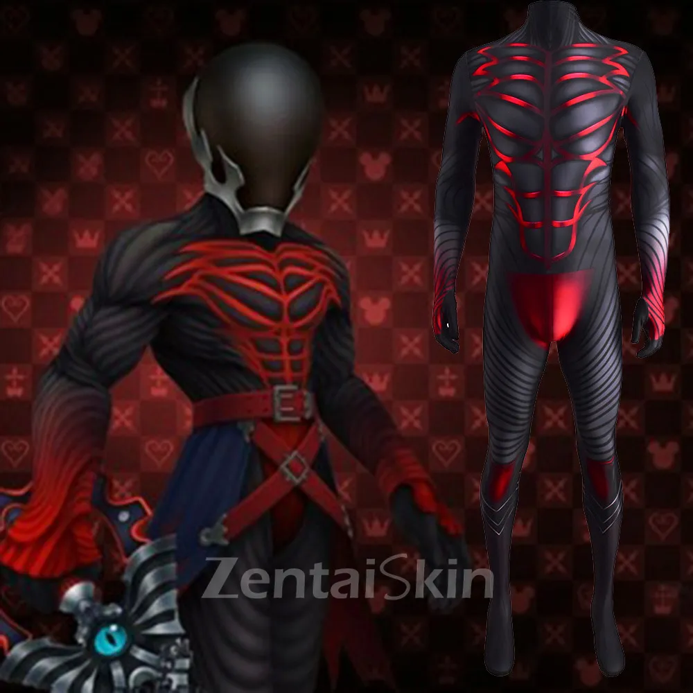Second Skin Kingdom Hearts Cosplay Zentai Costume Cosplay Zentai Costume Stage Costumes