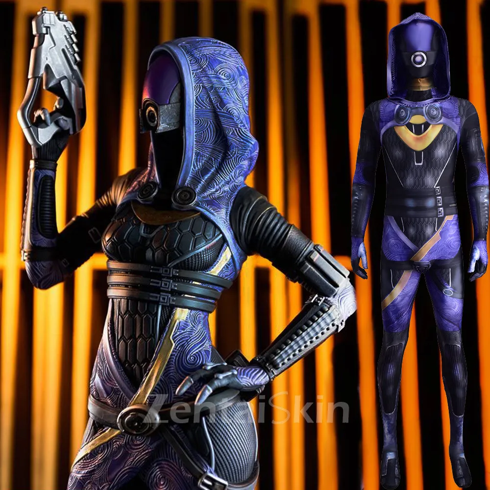 Second Skin Game Mass Effect Cosplay Zentai Costume Mass Effect Cosplay Zentai Anime Costume Tights Sportswear