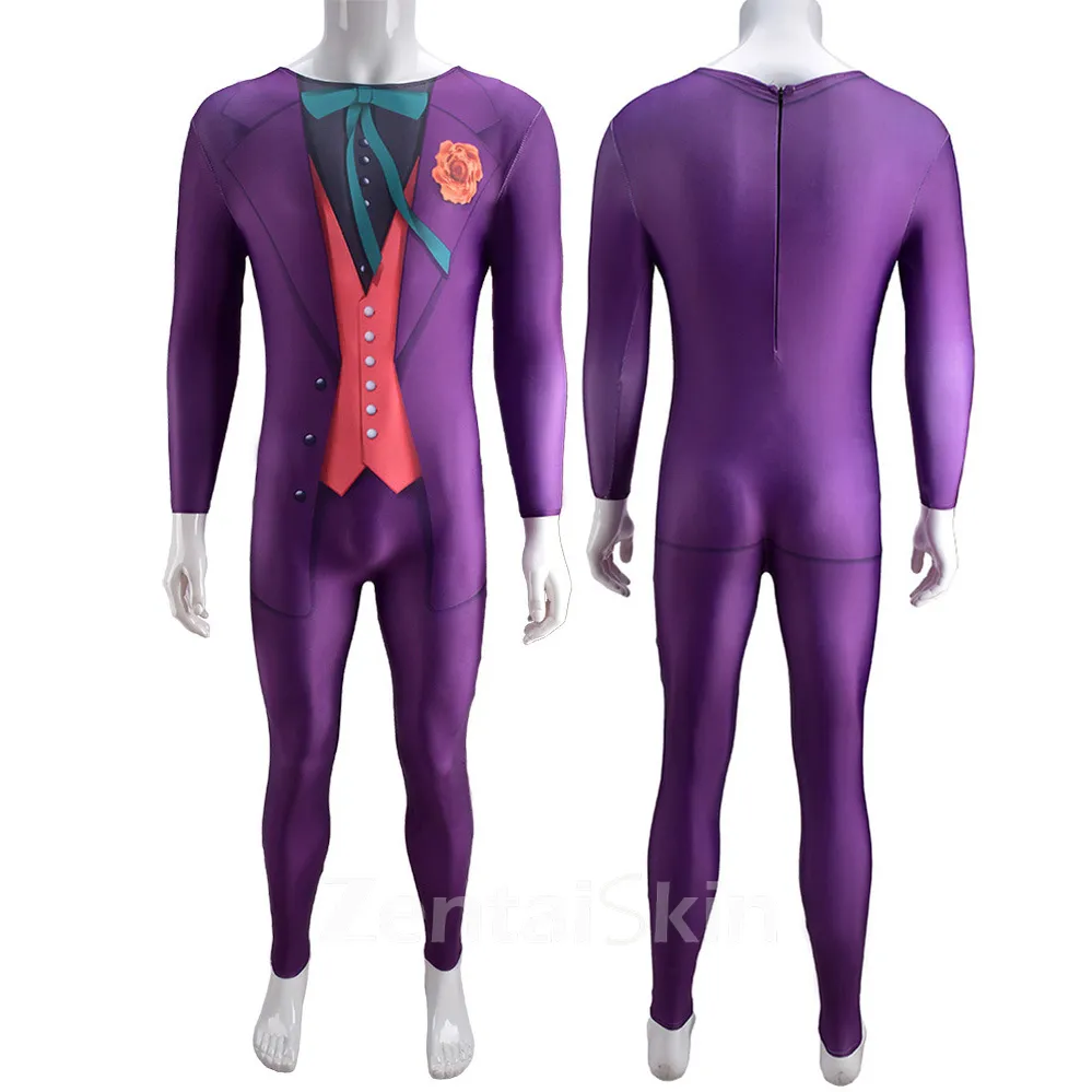 Second Skin DC Joker Cosplay Zentai Costume Halloween Costume