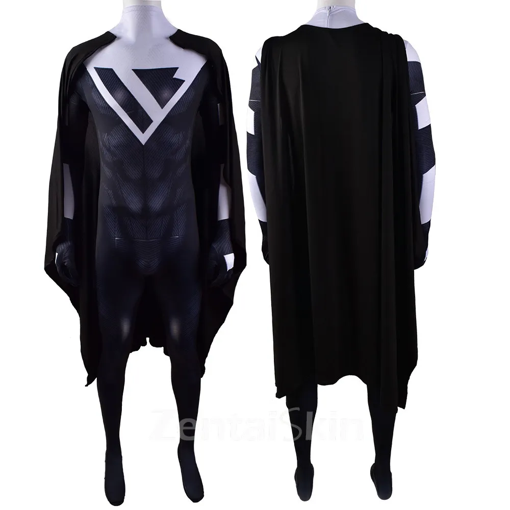 Second Skin Black and White Superman Characters Stage Costumes Superman Costumes Cosplay Zentai Superman Cosplay Zentai Comic Con Costumes
