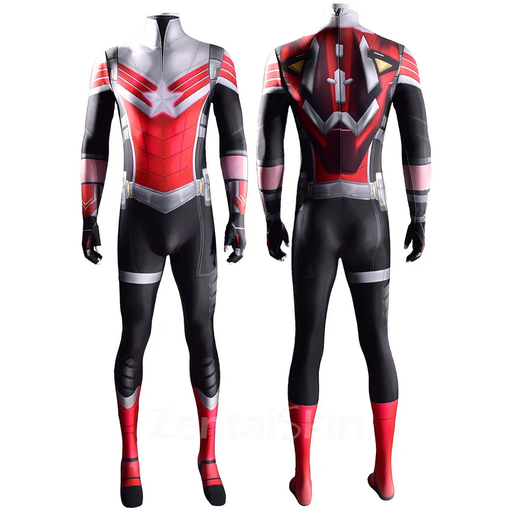Second Skin Falcon and the Winter Soldier Captain America Cosplay Zentai Costume Halloween Stage Costumes Cos Show Costumes Cosplay Zentai Costume