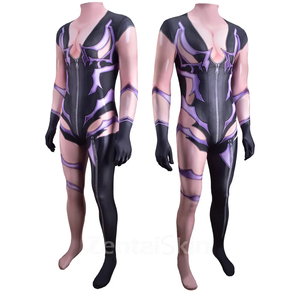 Second Skin Valkyrie Cosplay Zentai Costume Halloween Stage Costumes Valkyrie-the-white-knight