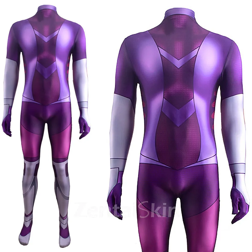Zentai Second Skin DC Comics Junior Titan Heroine Spark Cos Corian Costumes Halloween Stage Costumes Show Costumes