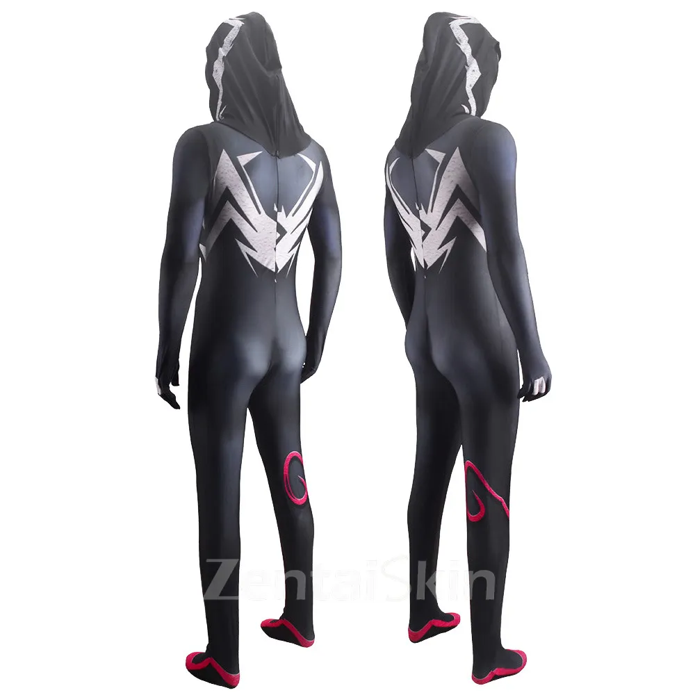 Second Skin Gwenom Gwen Hooded Gwen Cosplay Zentai Costume Cosplay Zentai Stage Costumes