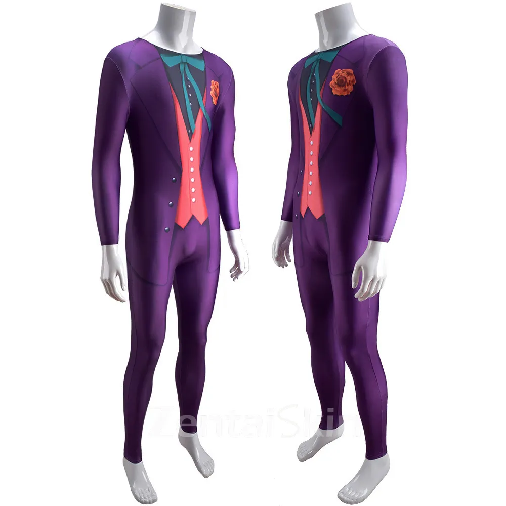 Second Skin DC Joker Cosplay Zentai Costume Halloween Costume