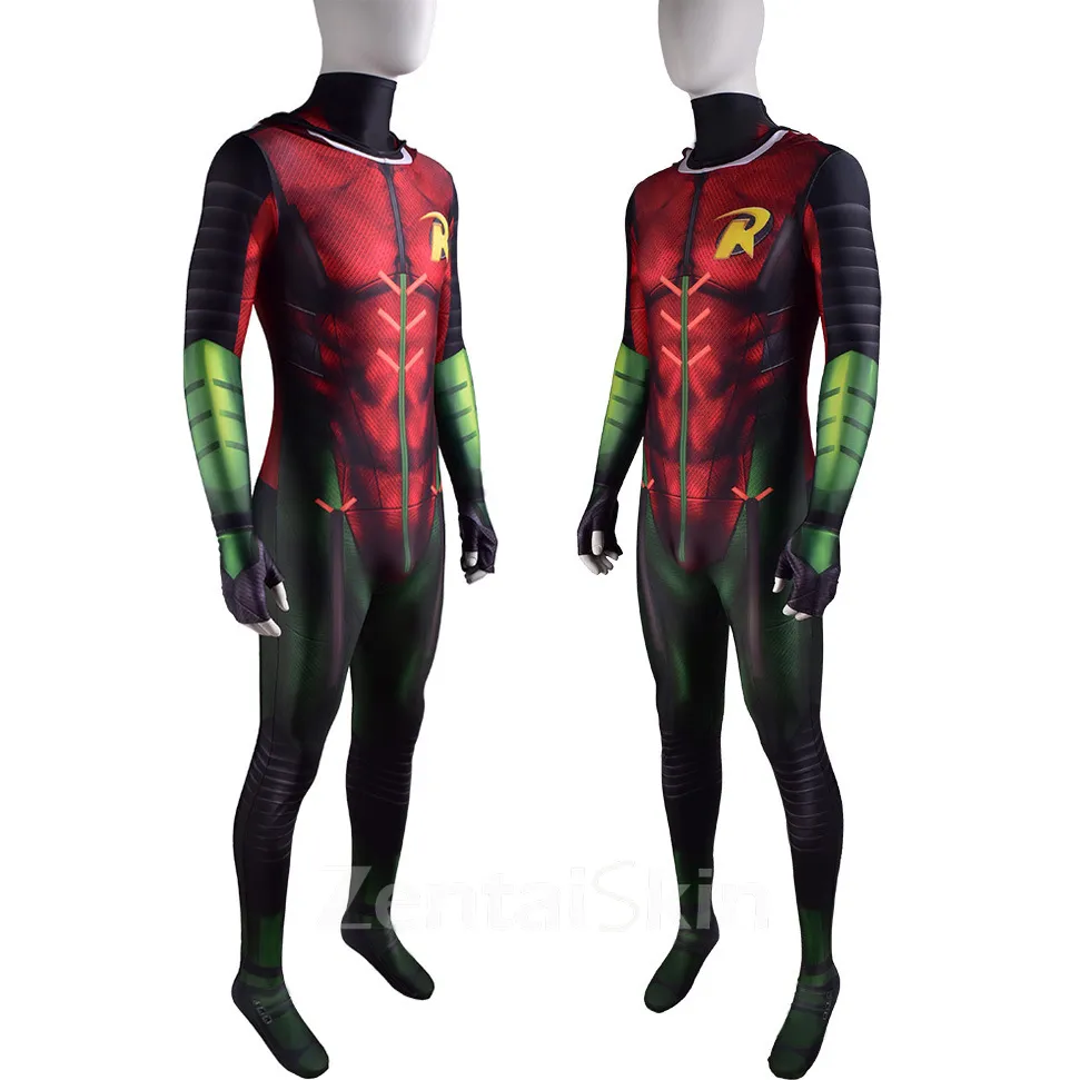 Second Skin Costumes DC Comics Hero Robin Robin Costumes Stage Costumes Show Costumes Halloween Cosplay Zentai