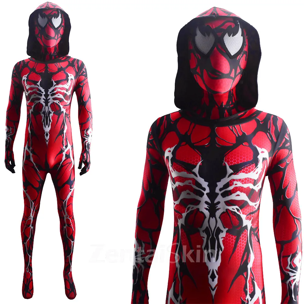 Zentai Second Skin Venom Venom Massacre Red Hero One-piece Tights Anti-venom Halloween Costume