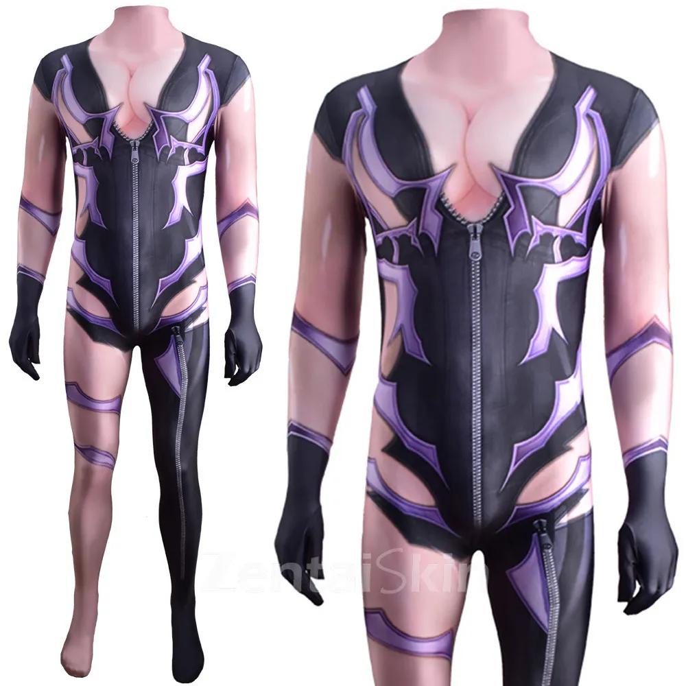 Second Skin Valkyrie Cosplay Zentai Costume Halloween Stage Costumes Valkyrie-the-white-knight