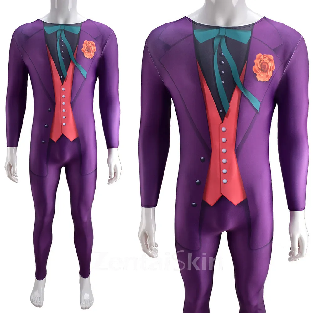 Second Skin DC Joker Cosplay Zentai Costume Halloween Costume