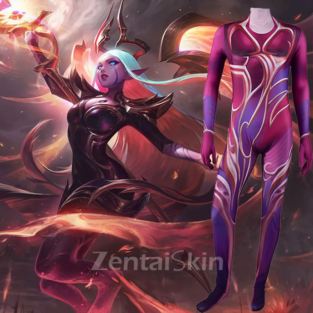 Son of the Stars - Solaka Soraka Nightbringer Skin Cosplay Zentai Anime Costume