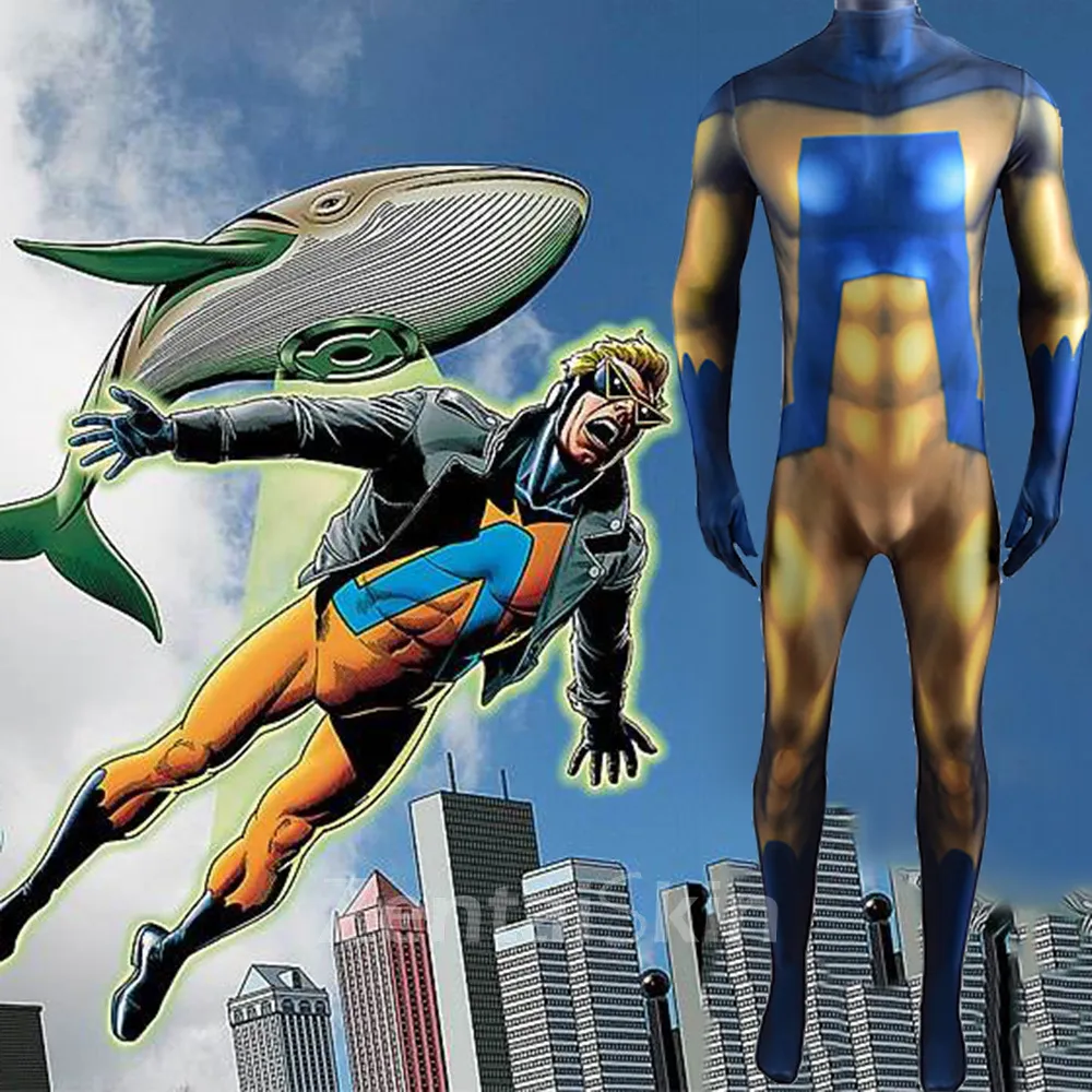 Second Skin Comic Book Hero Animal Man Superman Cosplay Zentai Costume Cosplay Zentai Bodysuit