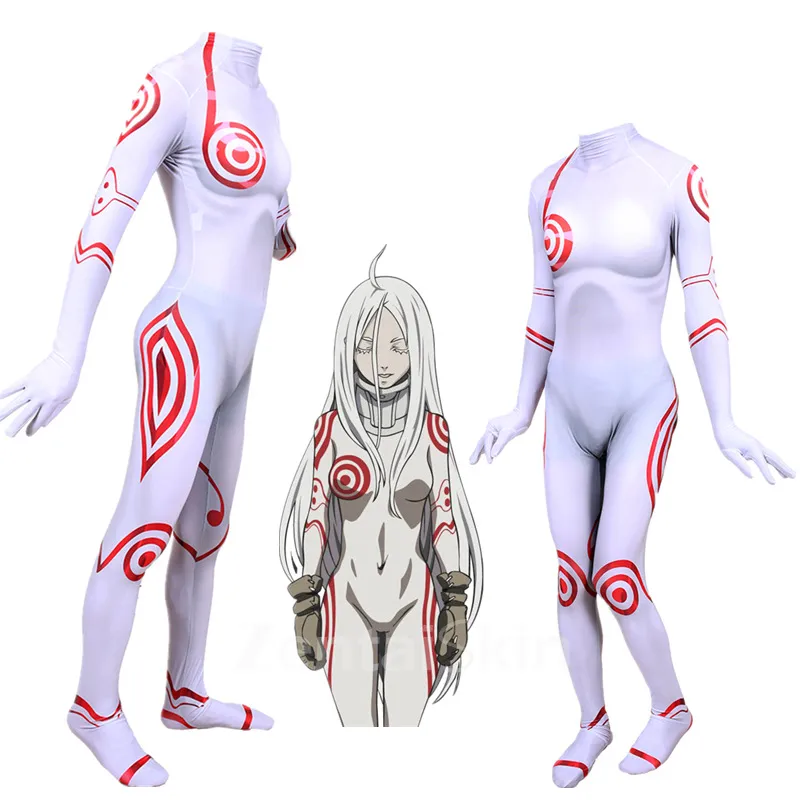 Second Skin Deadman Wonder Land Shiro Cosplay Zentai Costume Cosplay Zentai Costume